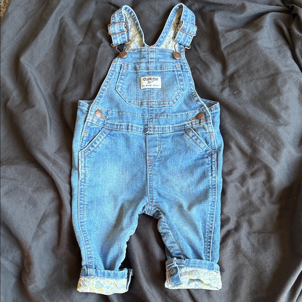 OshKosh B'gosh Light Blue Kids Overalls-9M